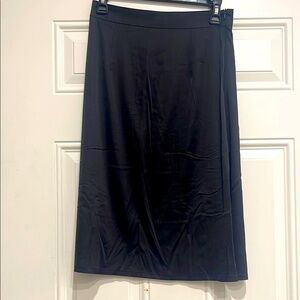 New without tag POL Black Satin Midi Pencil Skirt